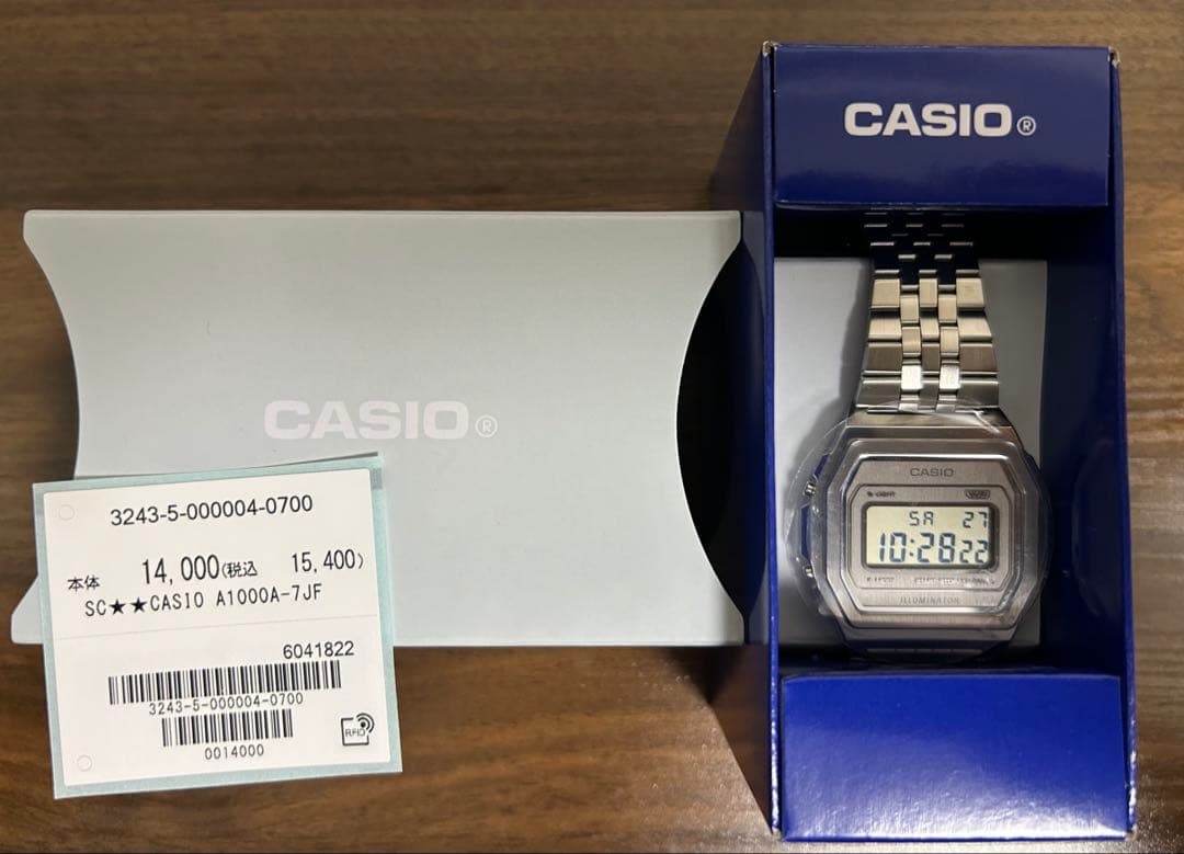 完売 未使用品CASIO プレミアムシリーズ A1000A-7JF シルバー