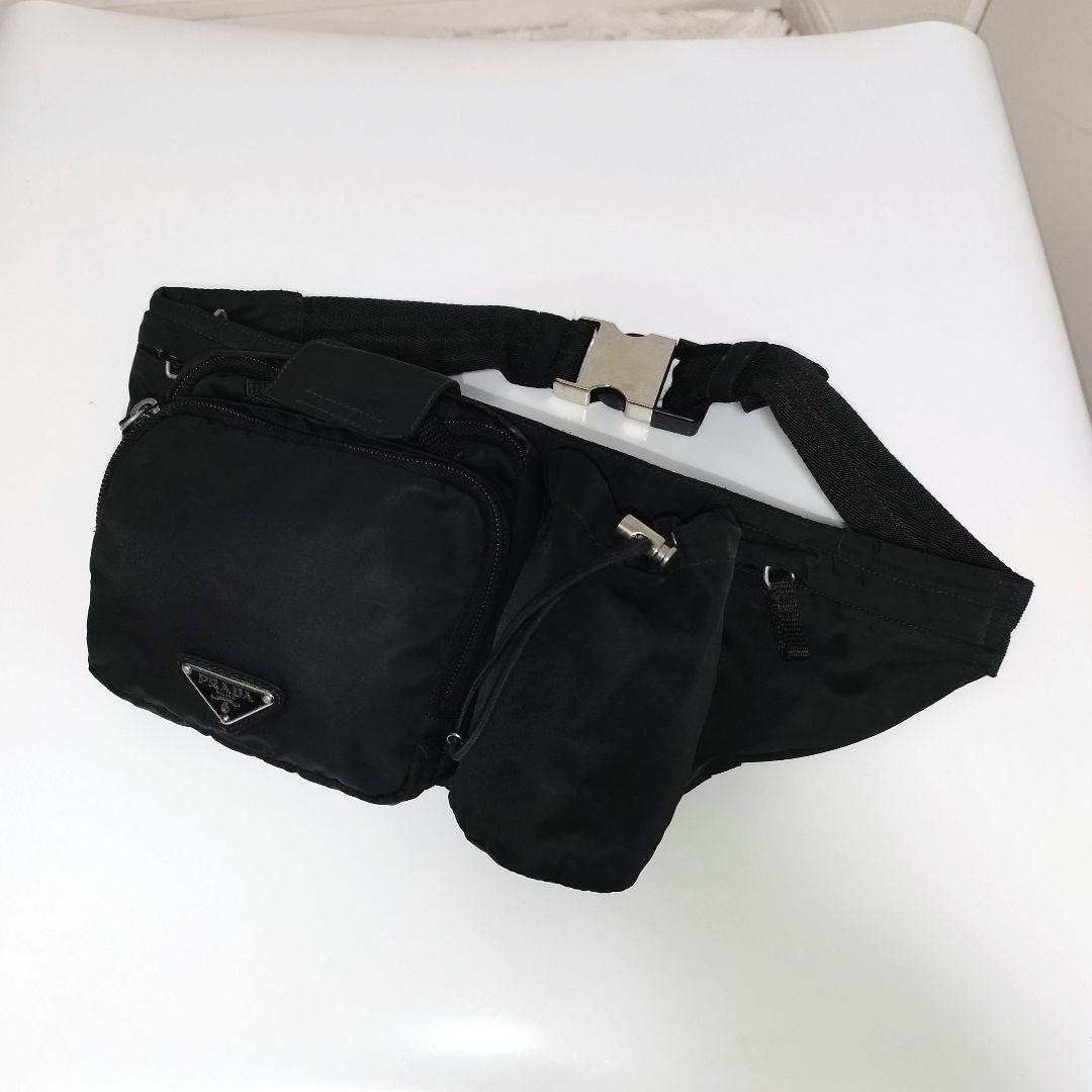 美品☆　プラダ　ウエストバッグ　ダブルポケット　アーカイブ　ボディバッグ