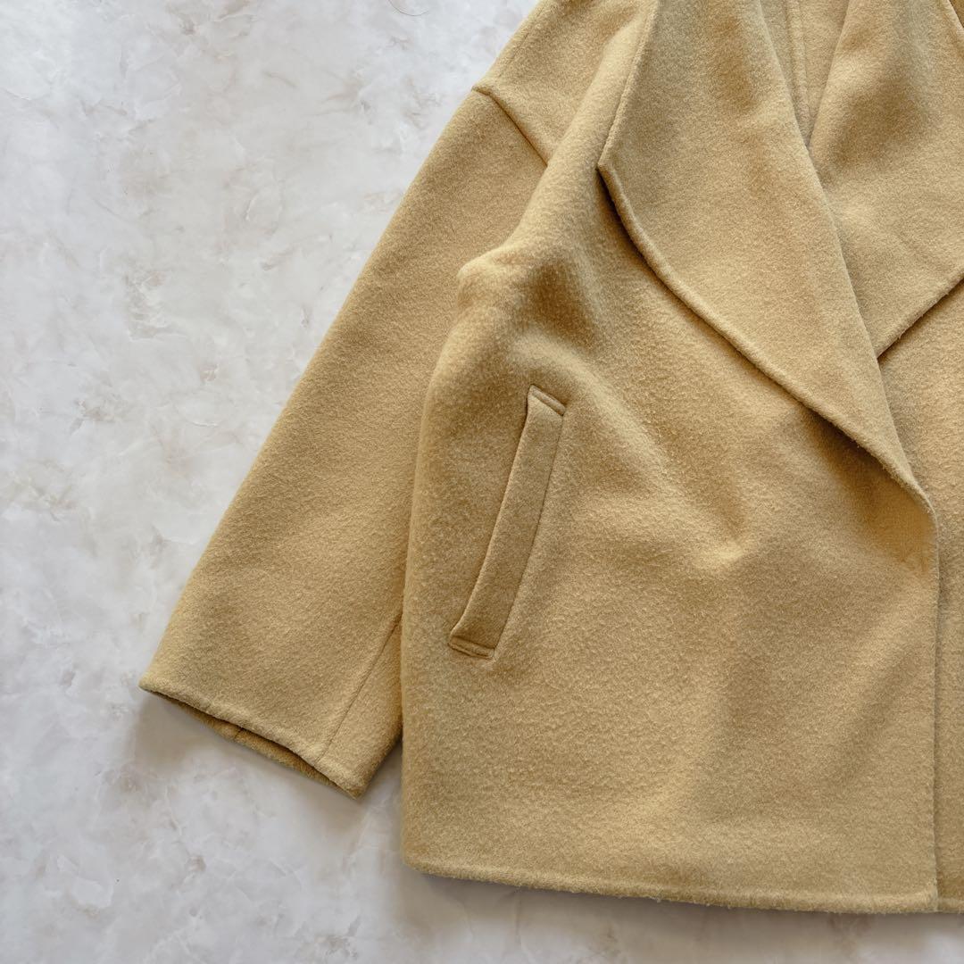 定価4万 リヴドロワ ダブルモッサミドルリバーコート ミドルコート　イエロー