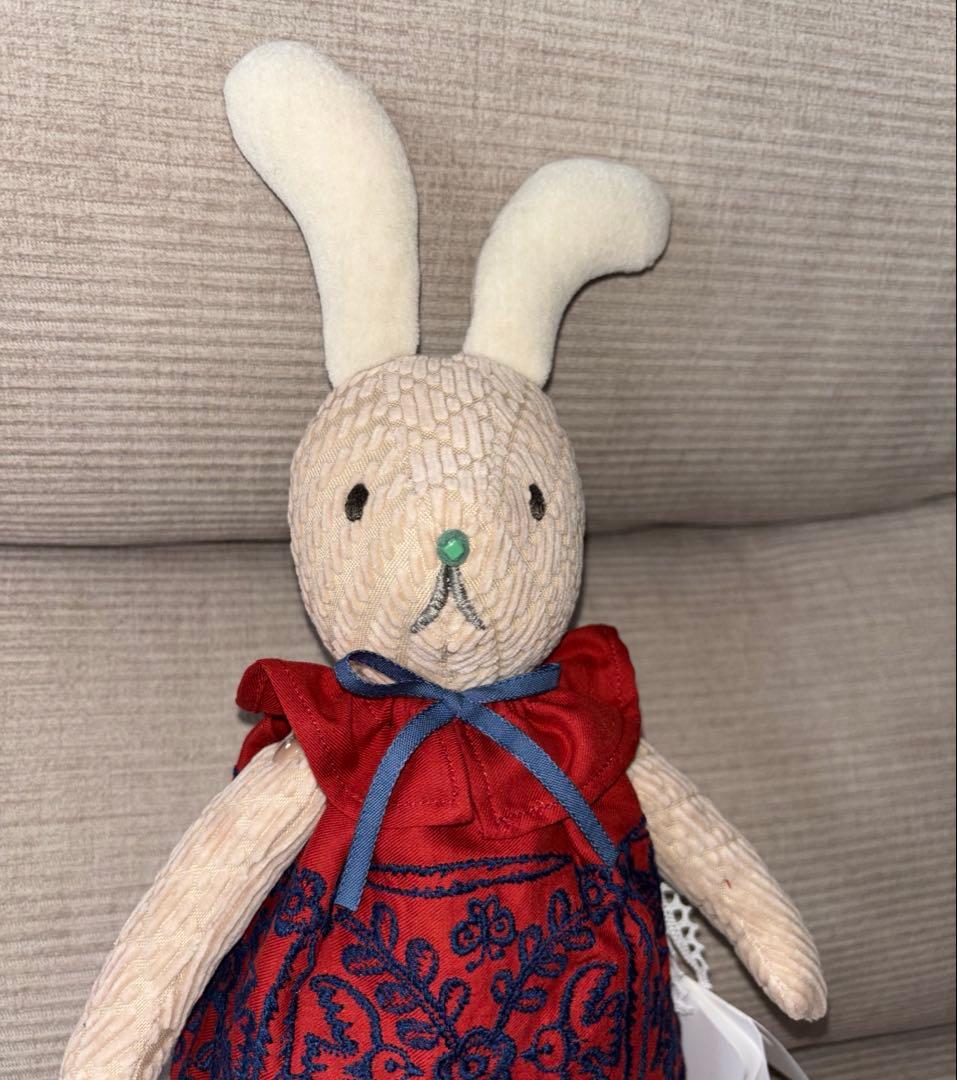 新品タグ付 ミナペルホネン kukka ぬいぐるみ pinkbeige red