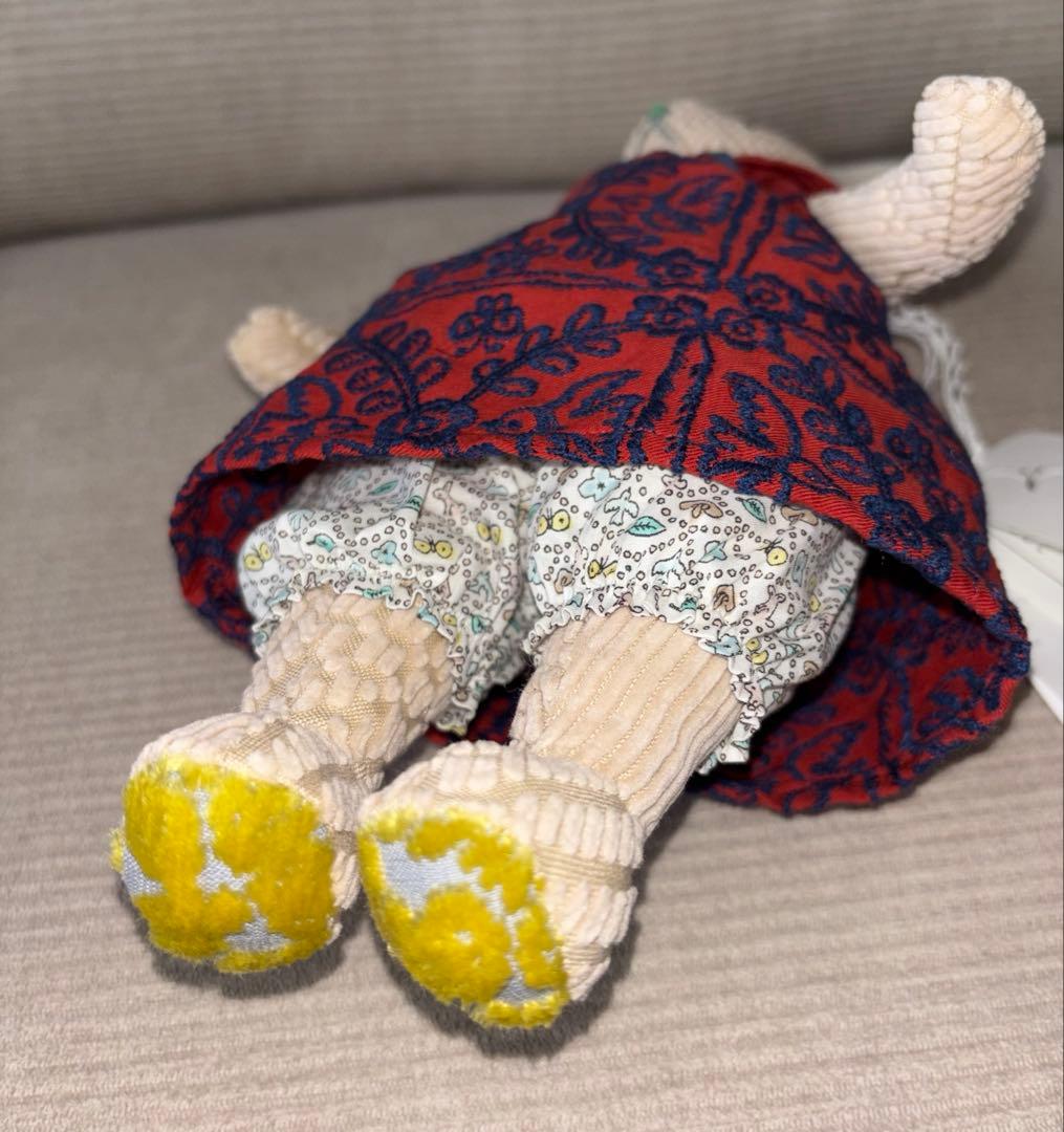 新品タグ付 ミナペルホネン kukka ぬいぐるみ pinkbeige red