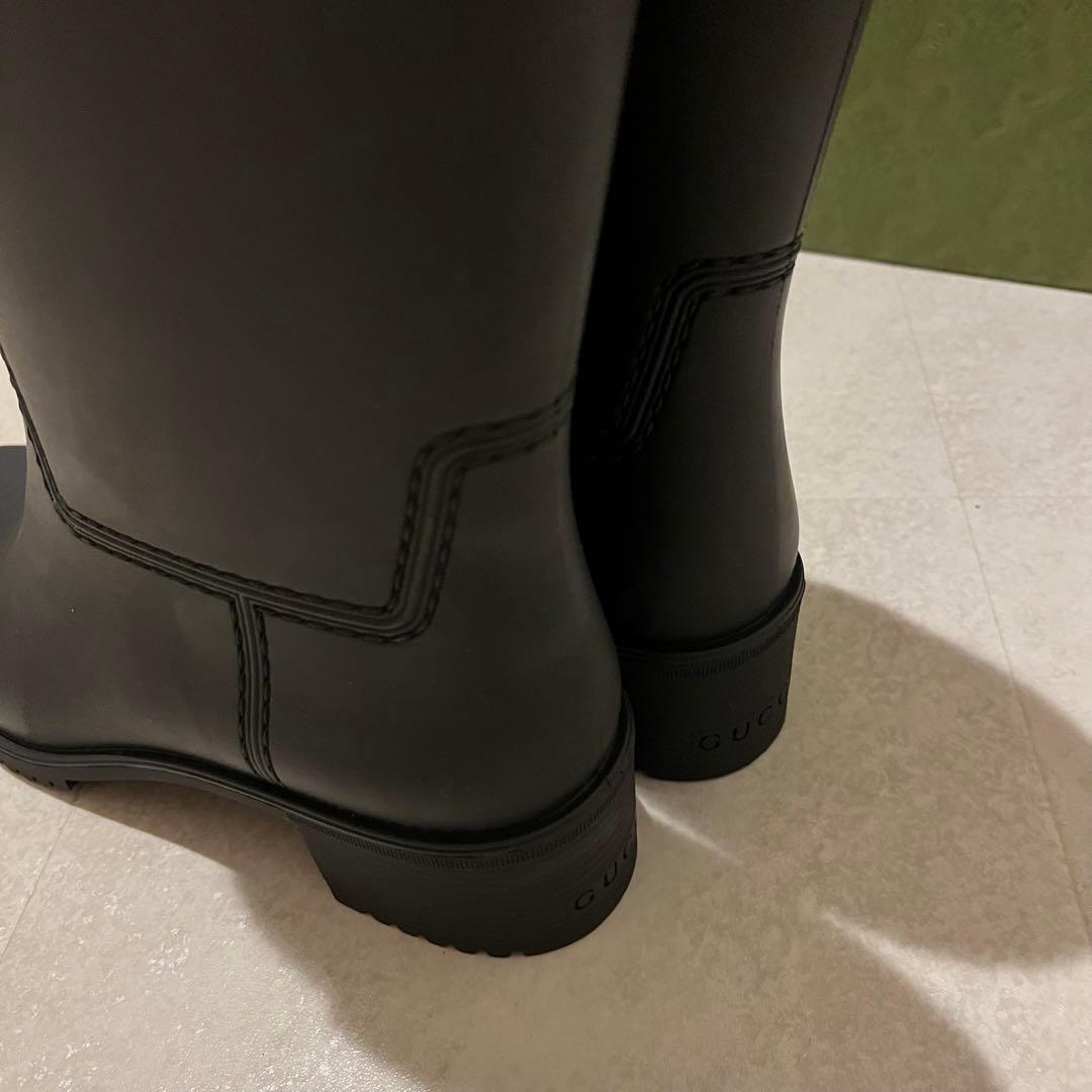 グッチ 未使用 GGマーモント レインブーツ
