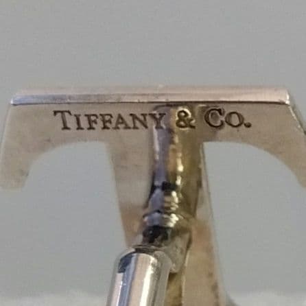 DP3 ティファニー 美品 Tロゴ カフス 925 メンズ カフリンクス