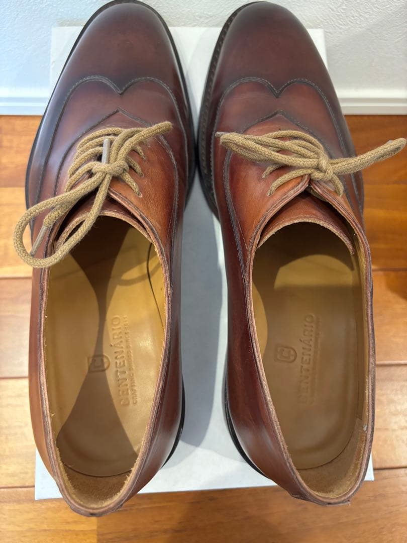 【CENTENÁRIO（センテナリオ）】ウィングチップ ドレスシューズ ブラウン