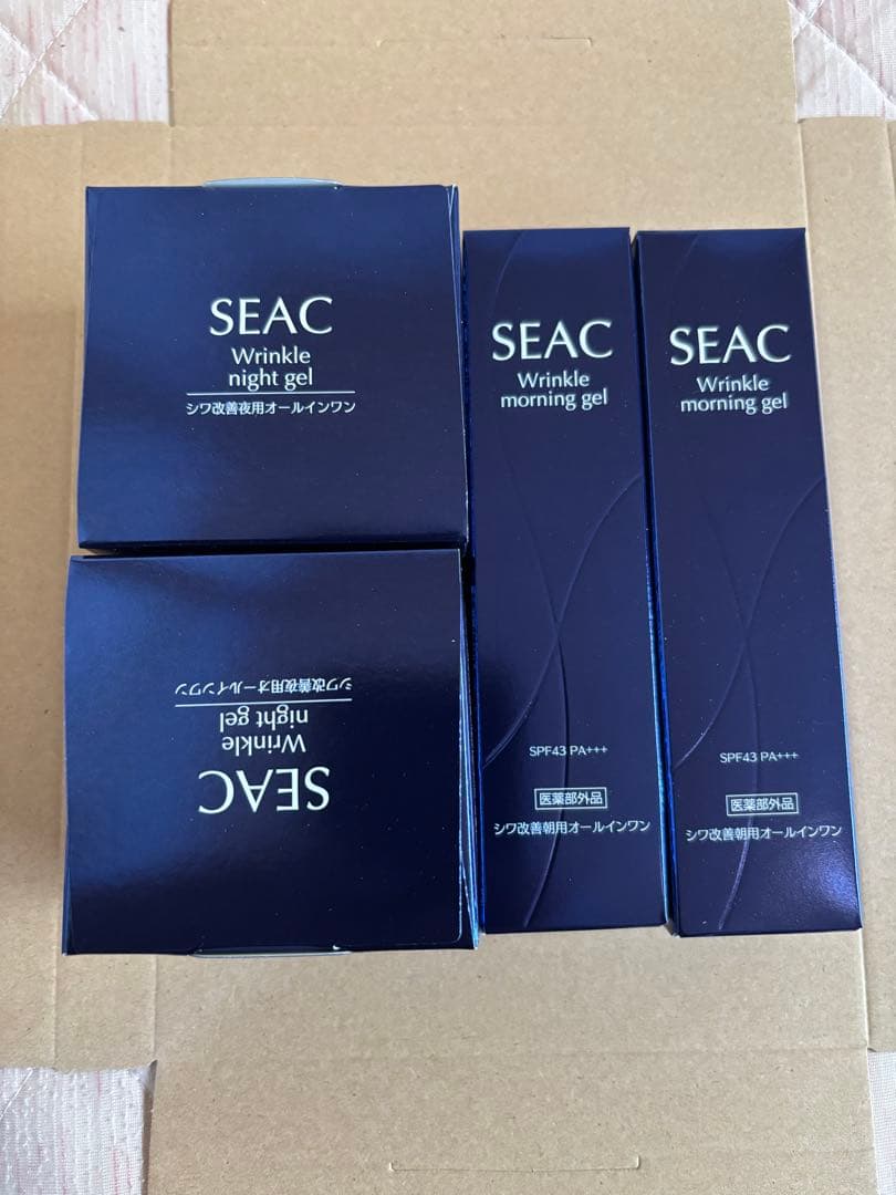SEAC Wrinkle morning gel & night gel ４個