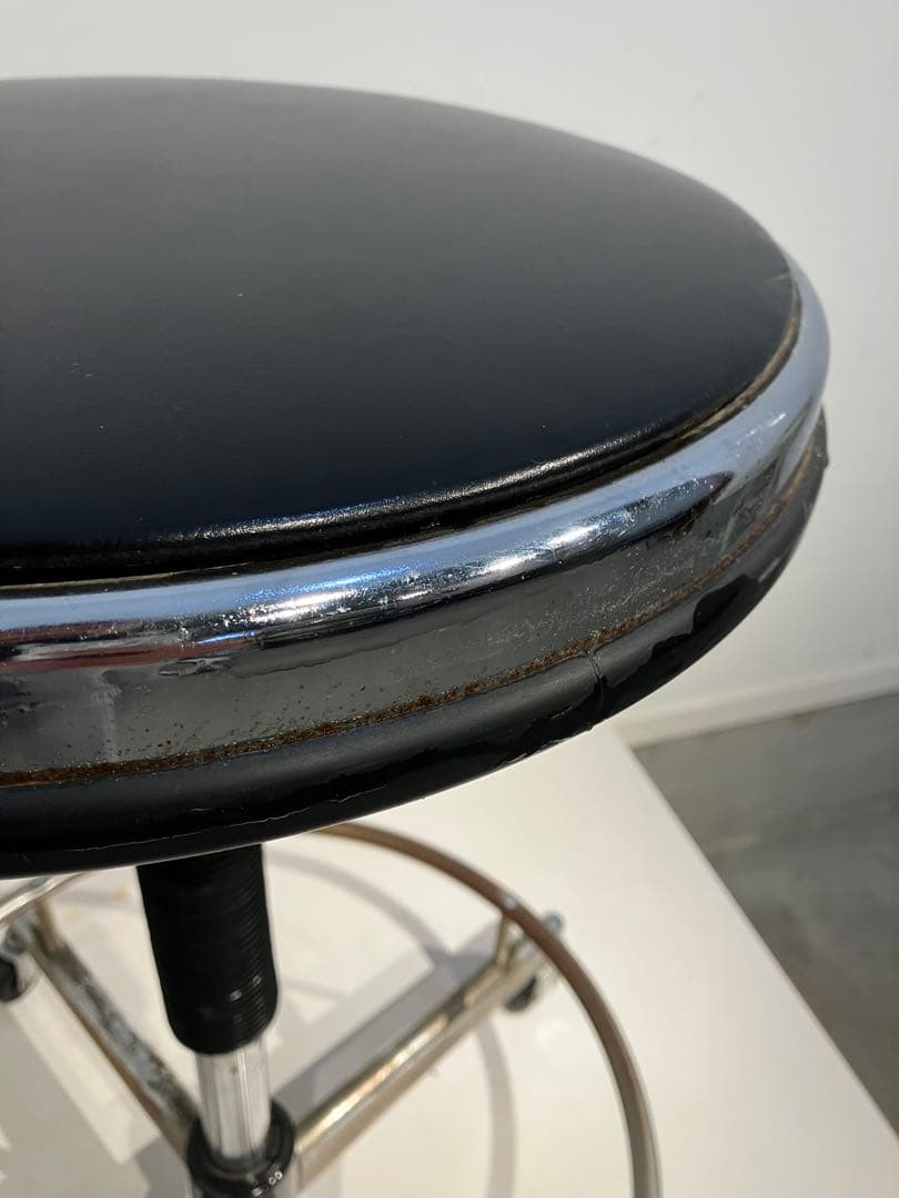 インダストリアル、ヴィンテージ・スチールスツール、オールド、レトロ、椅子、多目的