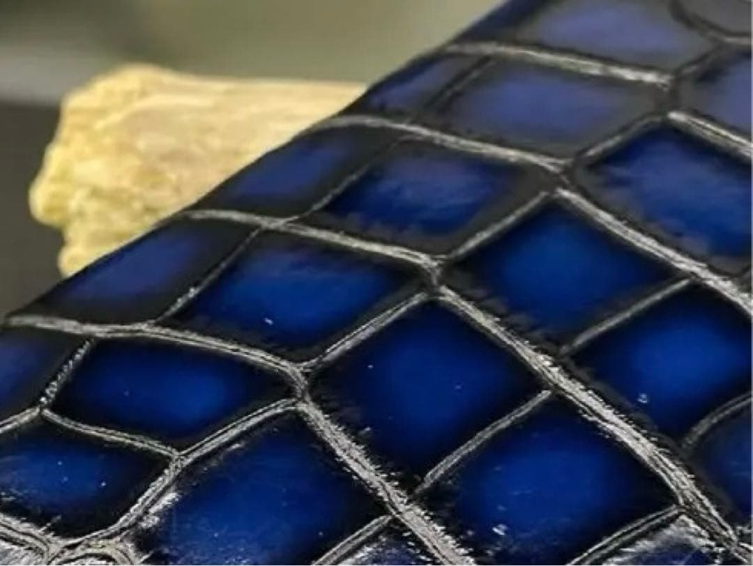 #新品未使用#クロコダイル#ラウンドファスナー#長財布#手染め#ハンドメイド