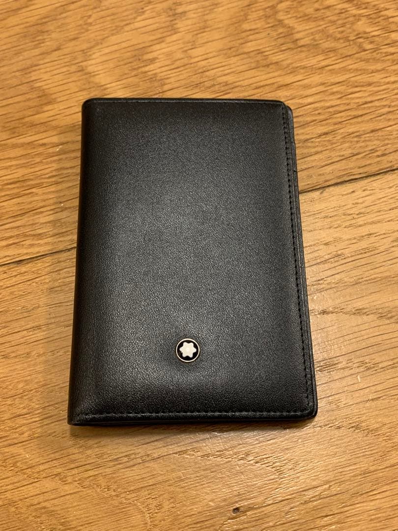 【新品未使用】Montblanc ブラックレザー 名刺入れ