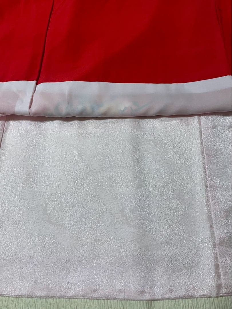 産着　お宮参り　長襦袢付き　正絹　ぼかし　女の子　半襟付き　金彩　辻ヶ花　未使用