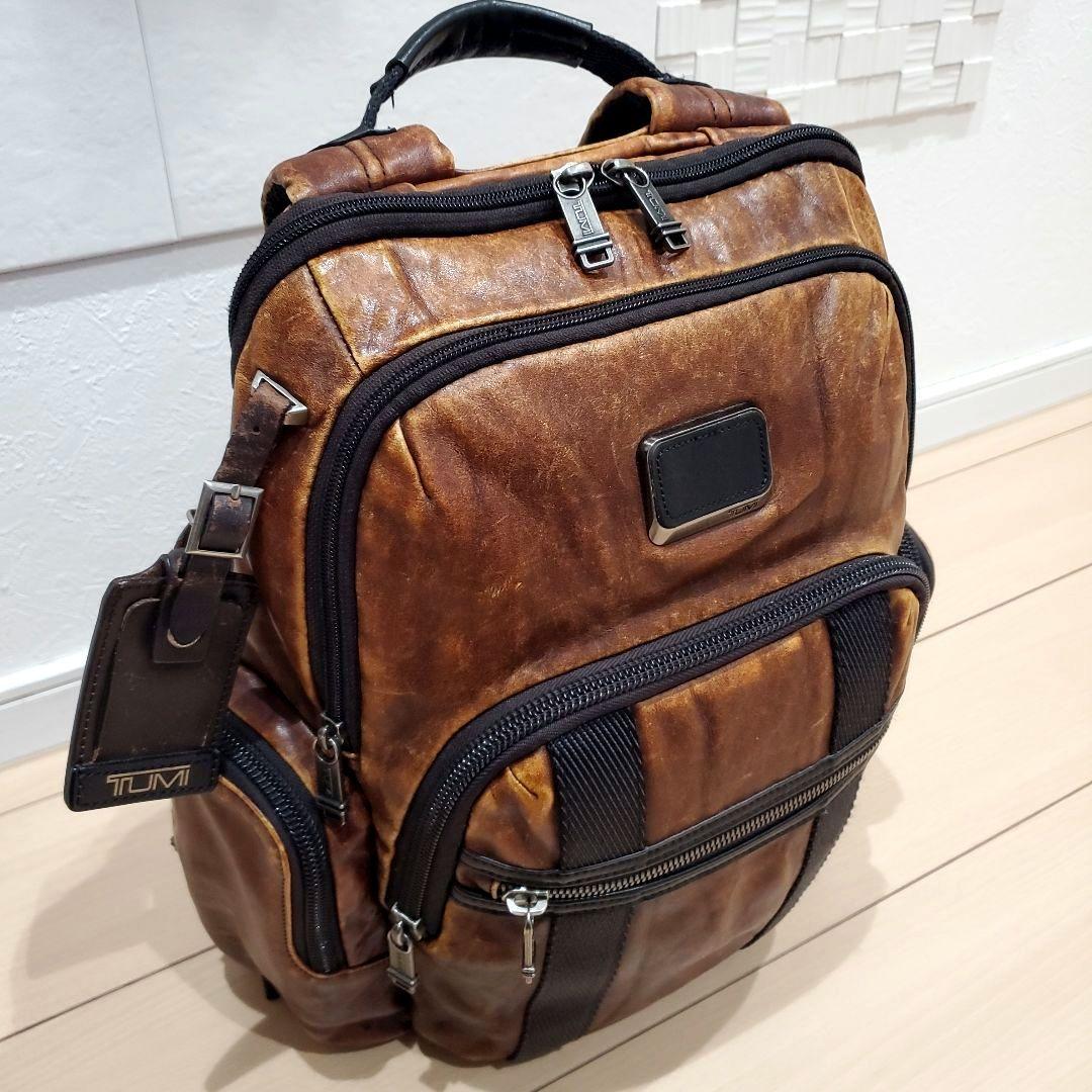 【希少カラー、本革】TUMI NORMAN BACKPACK ダークブラウン