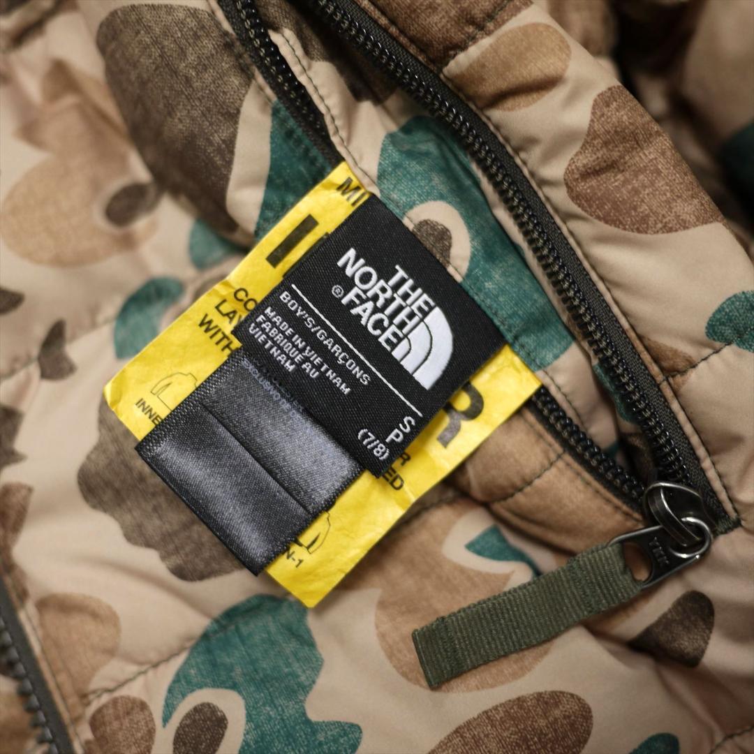 ノースフェイス リバーシブル キルティング ボア ジャケット キッズ S 古着