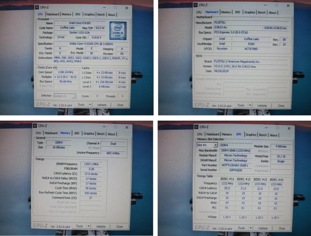 Fujitsu デスクトップPC Intel Core i3