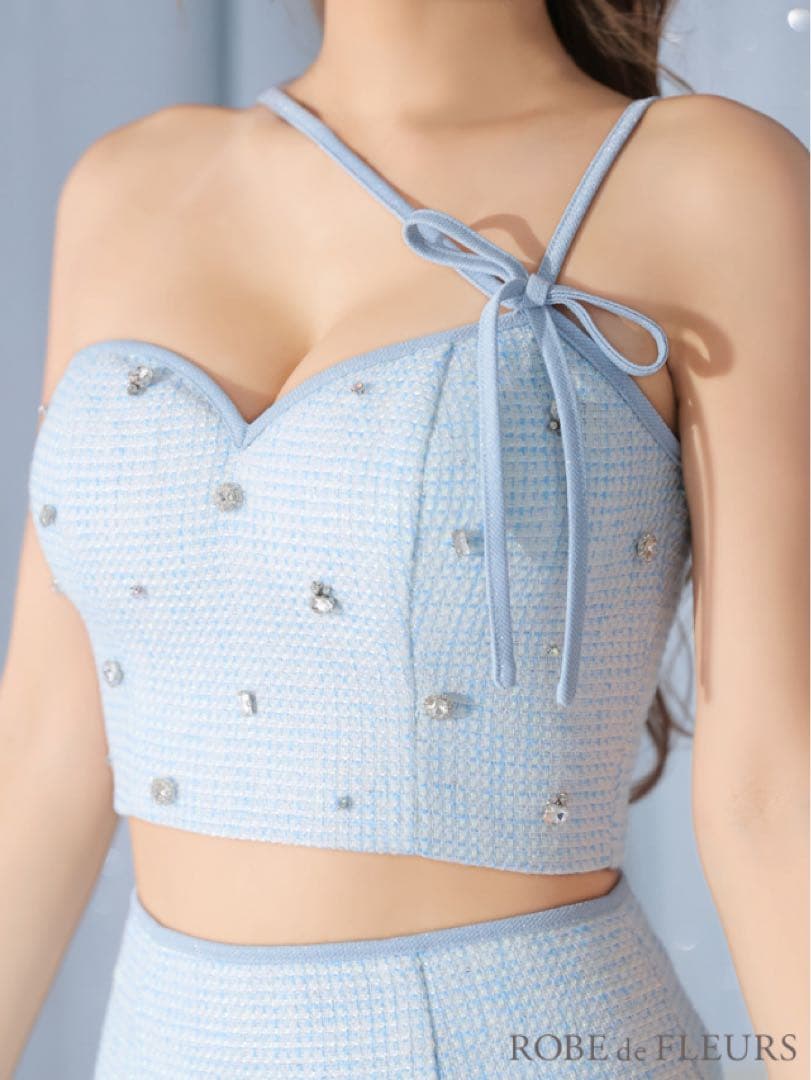 ローブドフルール キャバドレス ピンク ビジュー ミニドレス S