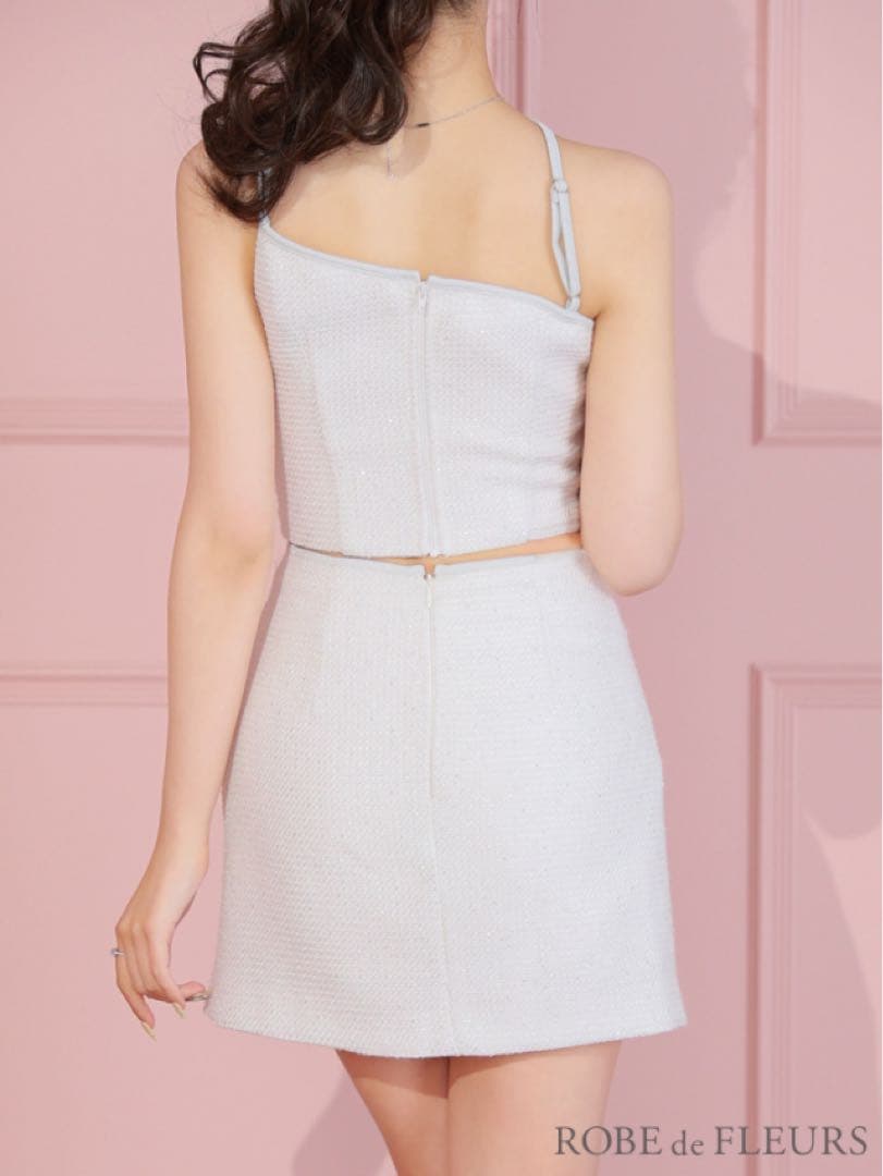 ローブドフルール キャバドレス ピンク ビジュー ミニドレス S