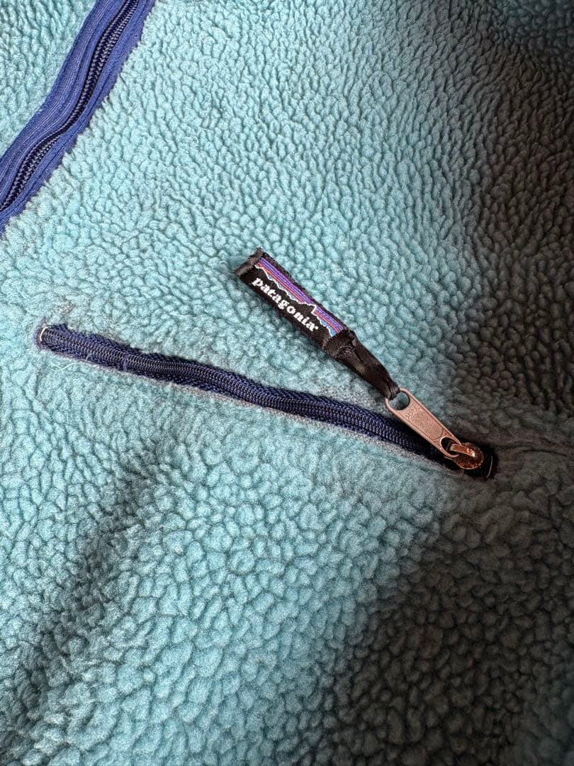 90's patagonia M ベビーレトロカーディガン シーグリーン