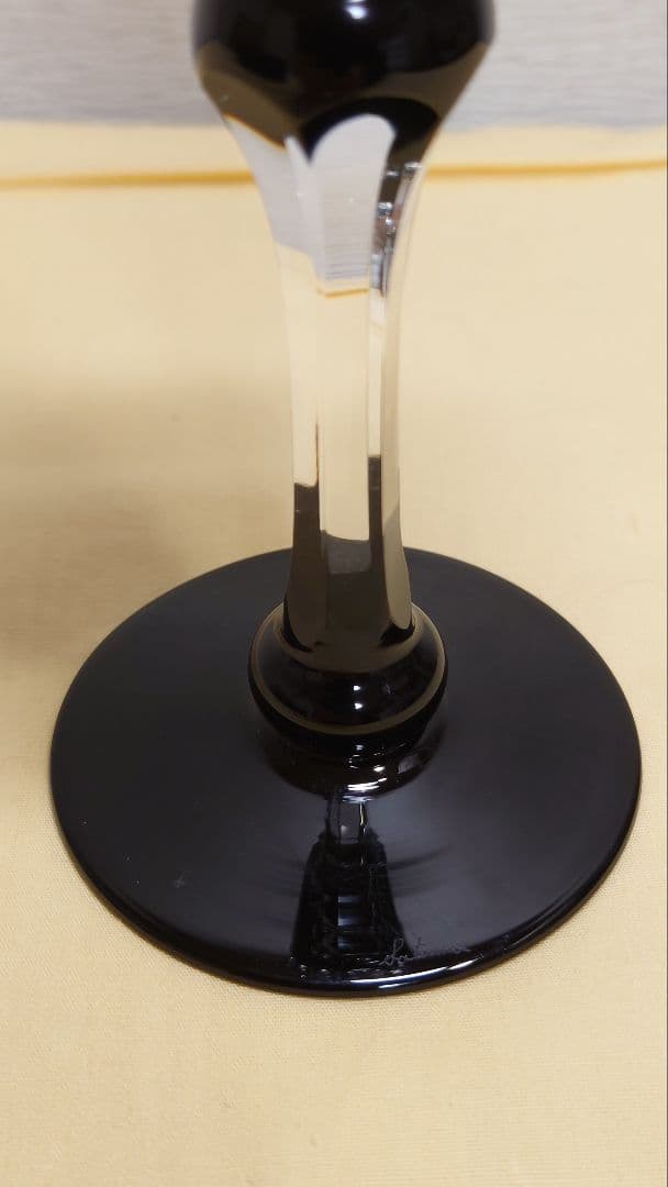 薩摩切子　薩摩びーどろ工芸　シャンパングラス　ブラック