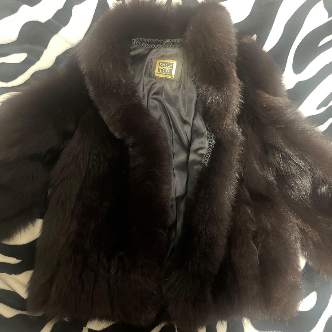 SAGA FOX ダークブラウンファーコート