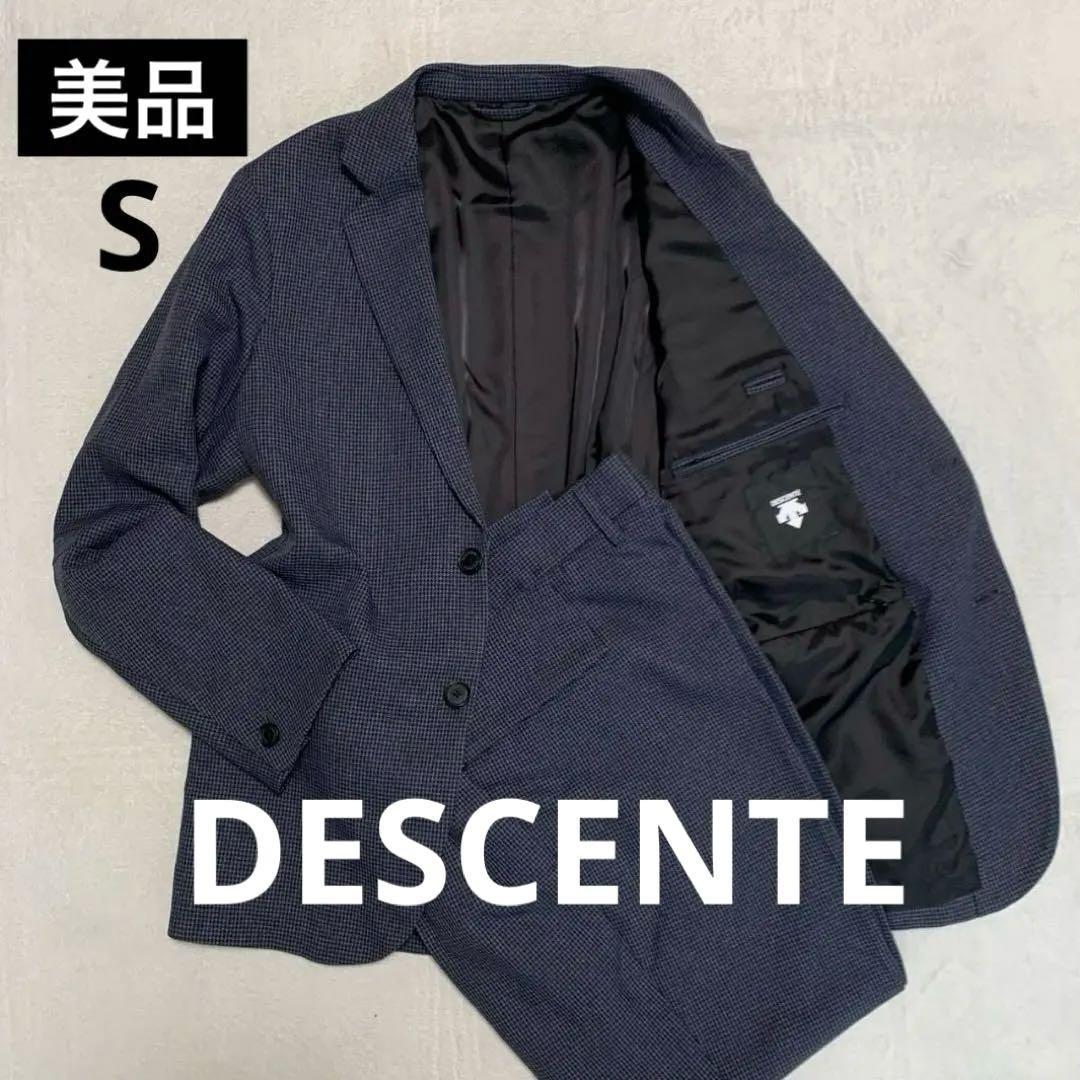 最終価格【美品】DESCENTE ハウンドトゥース 千鳥格子 スーツセットアップ