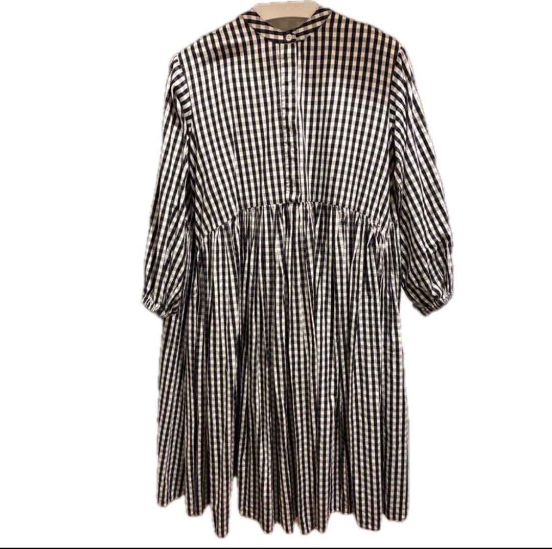 ち*ー様 BEARDSLEY ビアズリー 先染めギャザーワンピース ロングワンピ