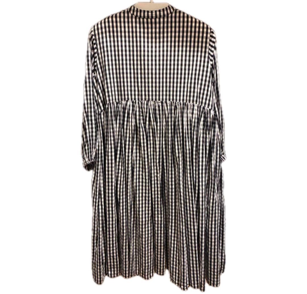 ち*ー様 BEARDSLEY ビアズリー 先染めギャザーワンピース ロングワンピ