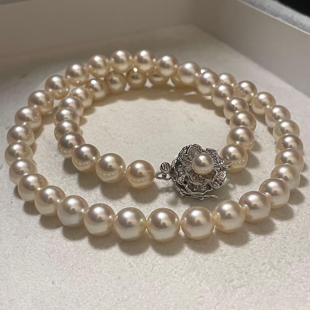 【極美品✨超大珠】 あこや真珠 ネックレス 8.0-8.5 パール 本真珠 テリ