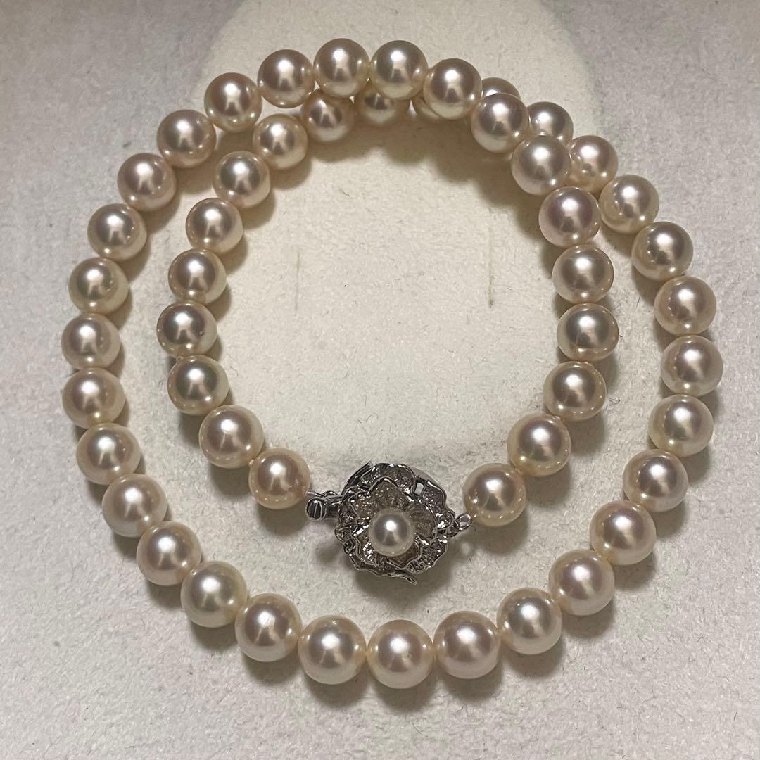 【極美品✨超大珠】 あこや真珠 ネックレス 8.0-8.5 パール 本真珠 テリ