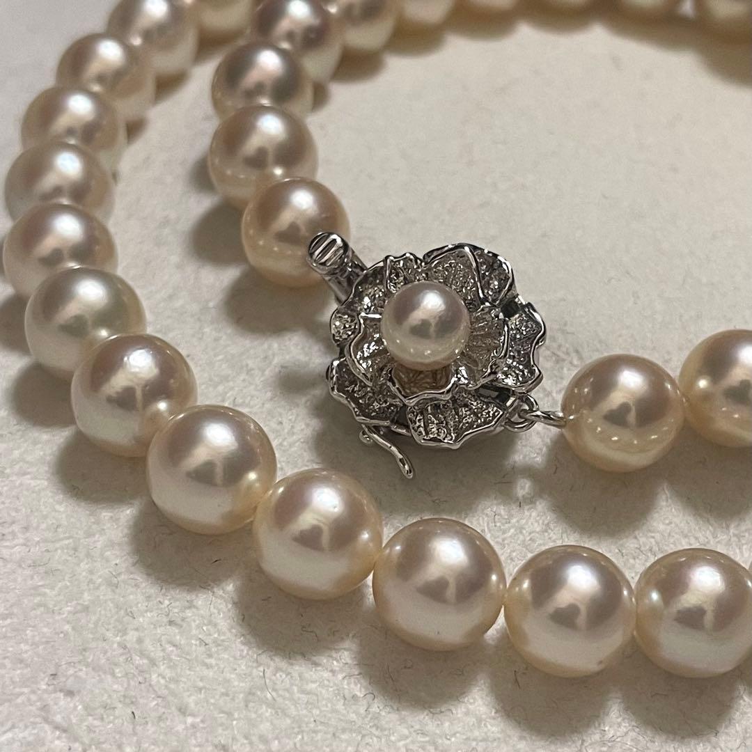 【極美品✨超大珠】 あこや真珠 ネックレス 8.0-8.5 パール 本真珠 テリ