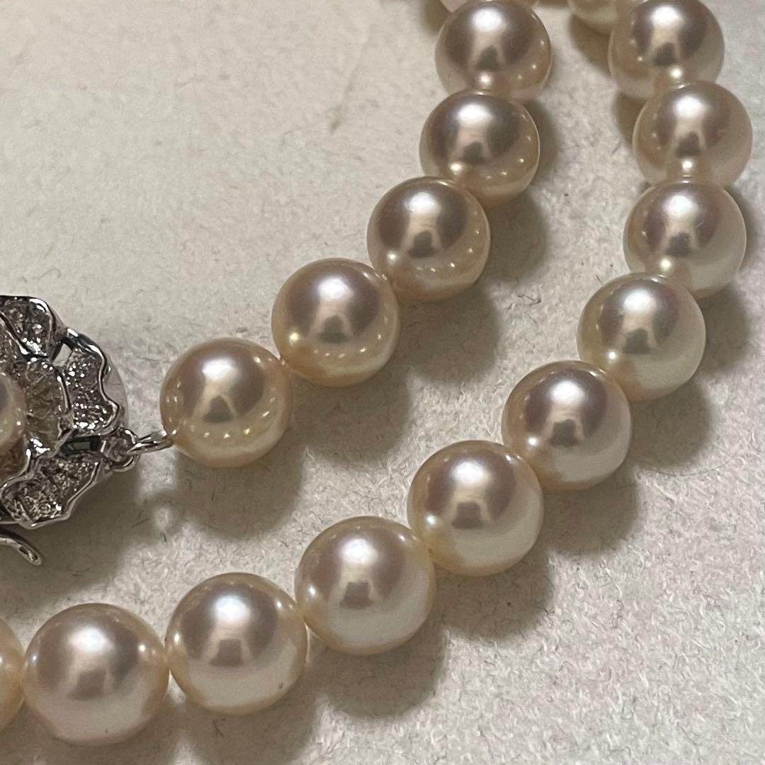 【極美品✨超大珠】 あこや真珠 ネックレス 8.0-8.5 パール 本真珠 テリ