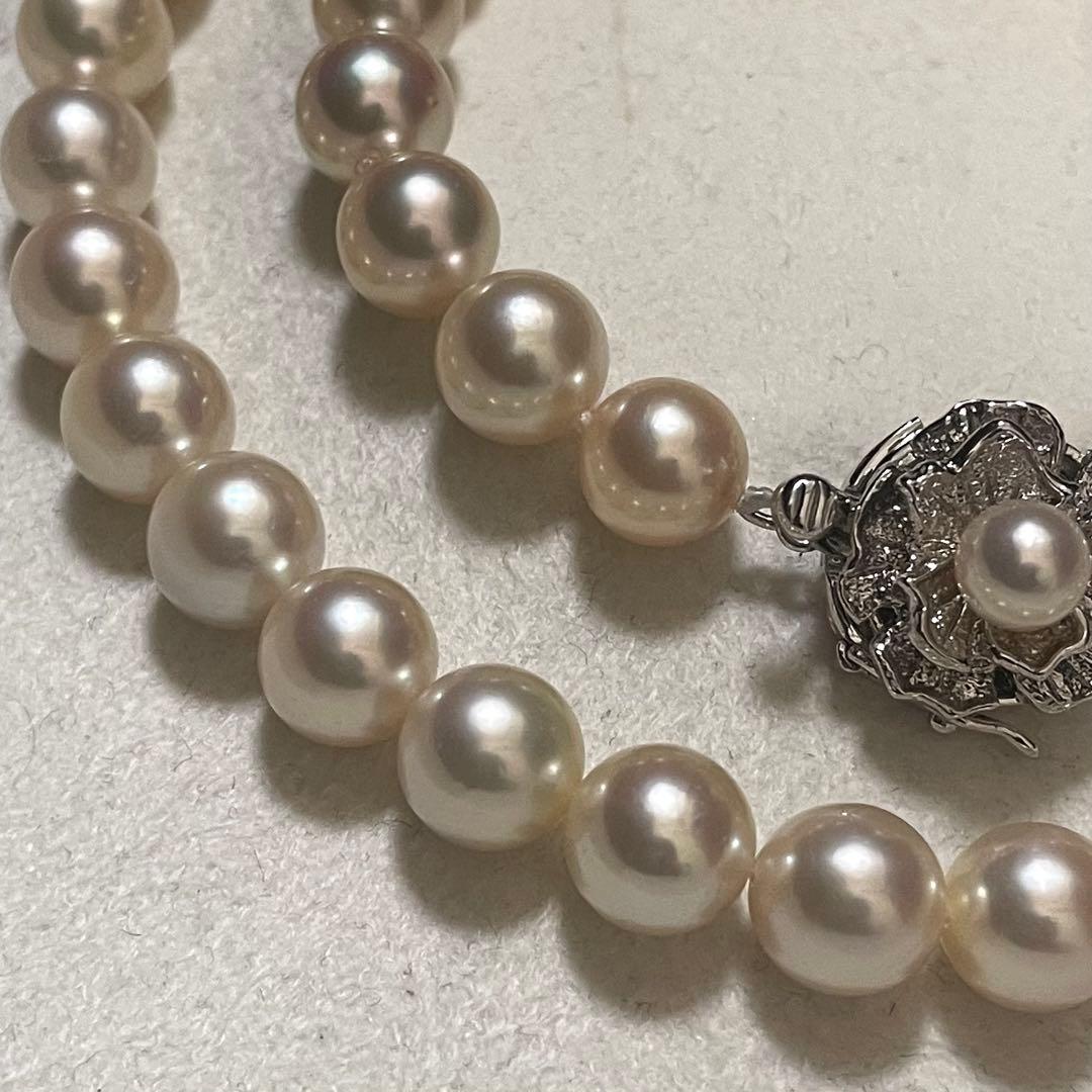 【極美品✨超大珠】 あこや真珠 ネックレス 8.0-8.5 パール 本真珠 テリ