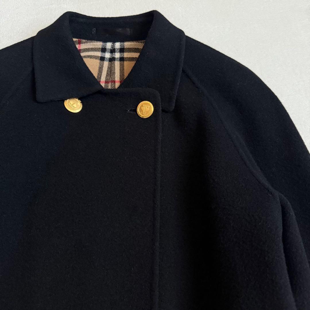 Burberrys ピーコート カシミア混 ブラック ビンテージ 7号