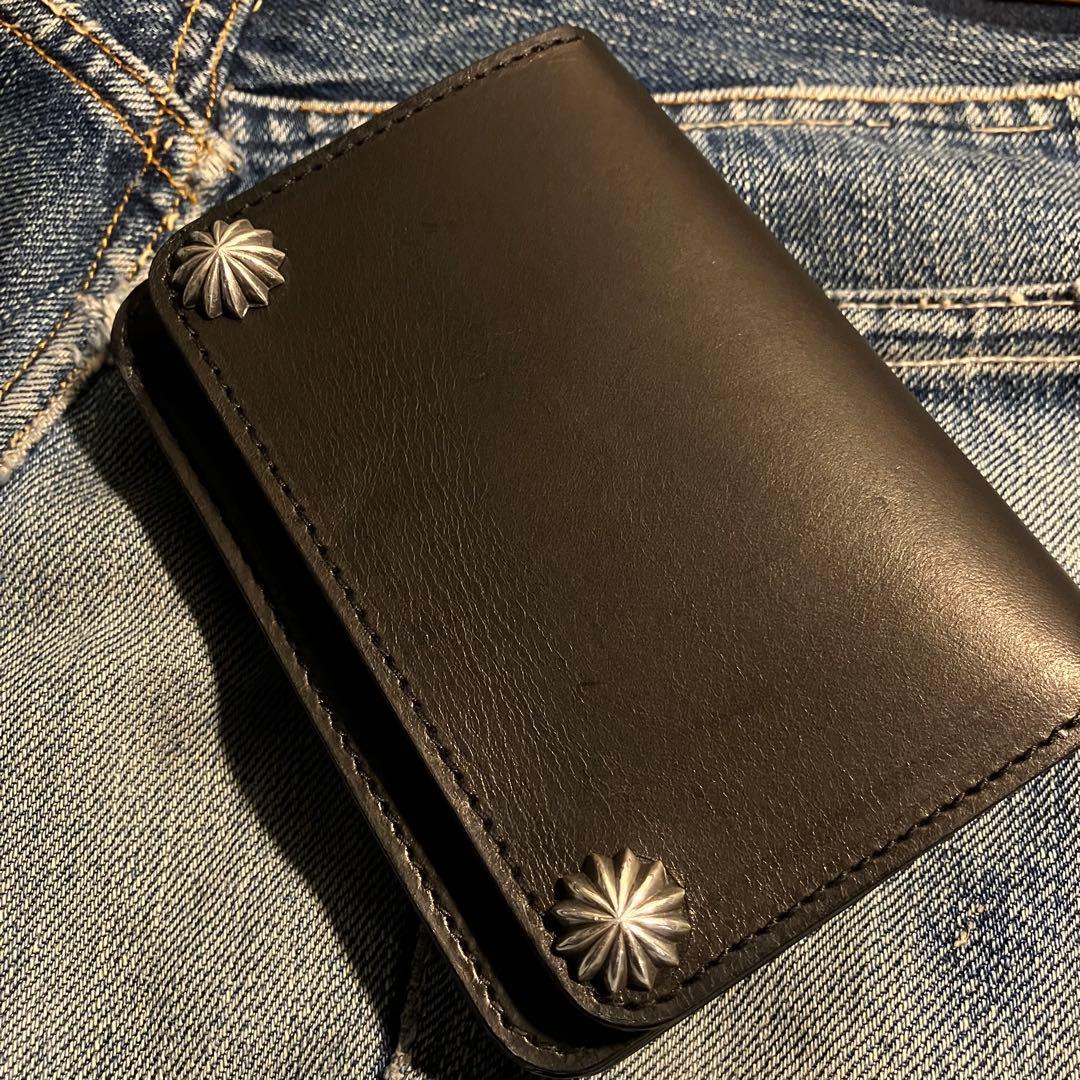 お札が折れない！ミドルトラッカーウォレット アポロコンチョ シルバー925 3層