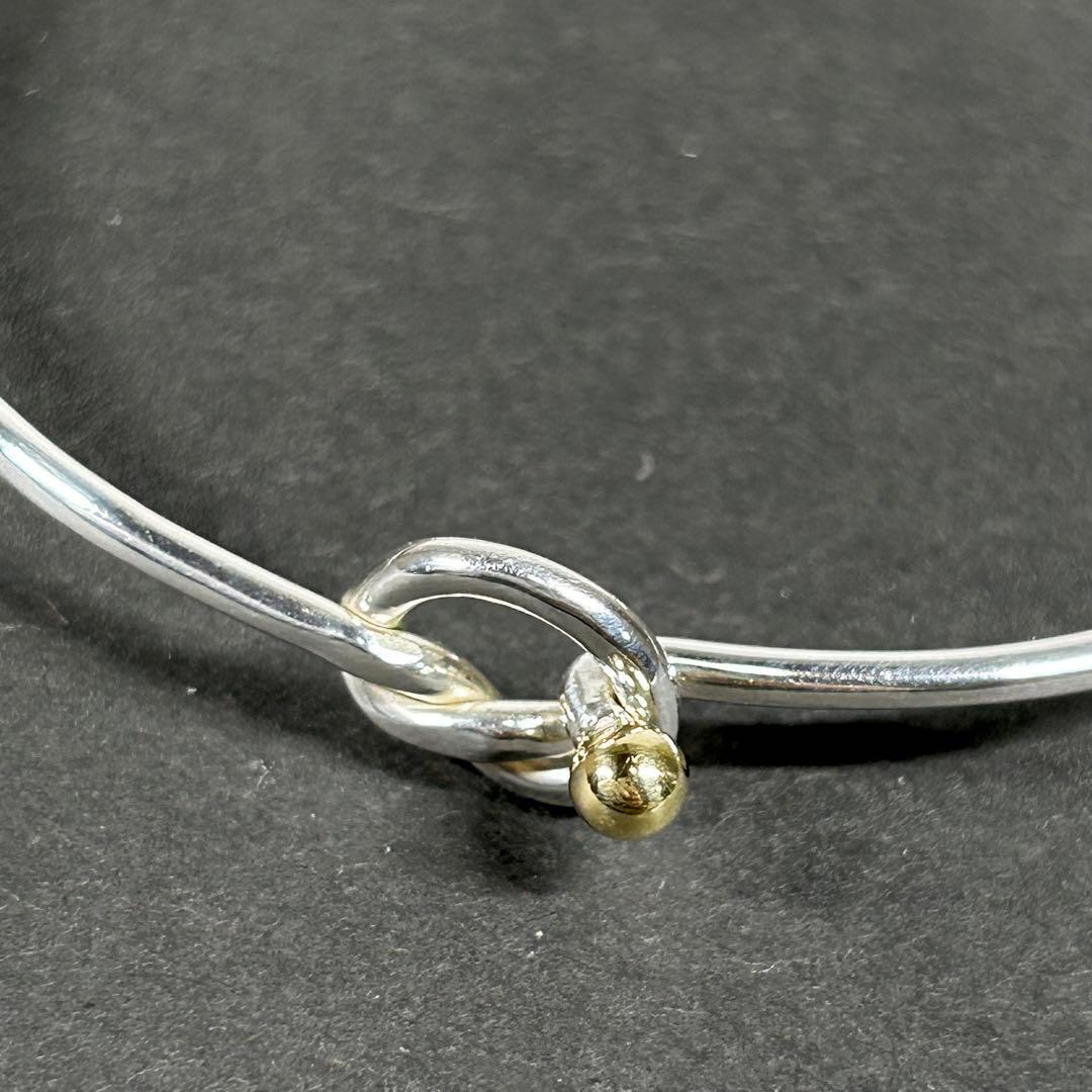 ティファニー バングル ラブノット シルバー925×ゴールド750 ブレスレット