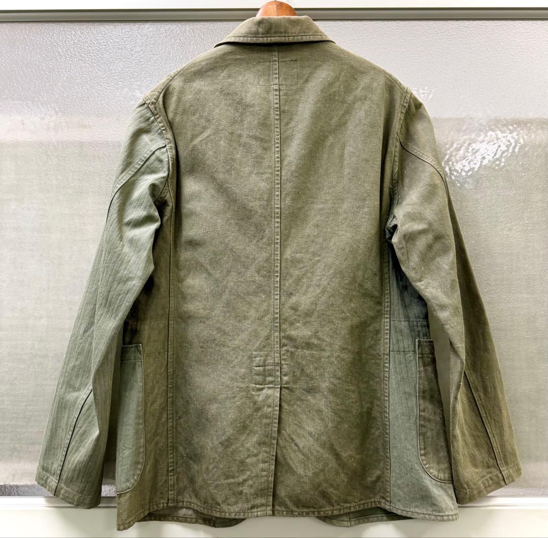 Nigel Cabourn ホスピタルジャケット-クレイジーパターンデニム50