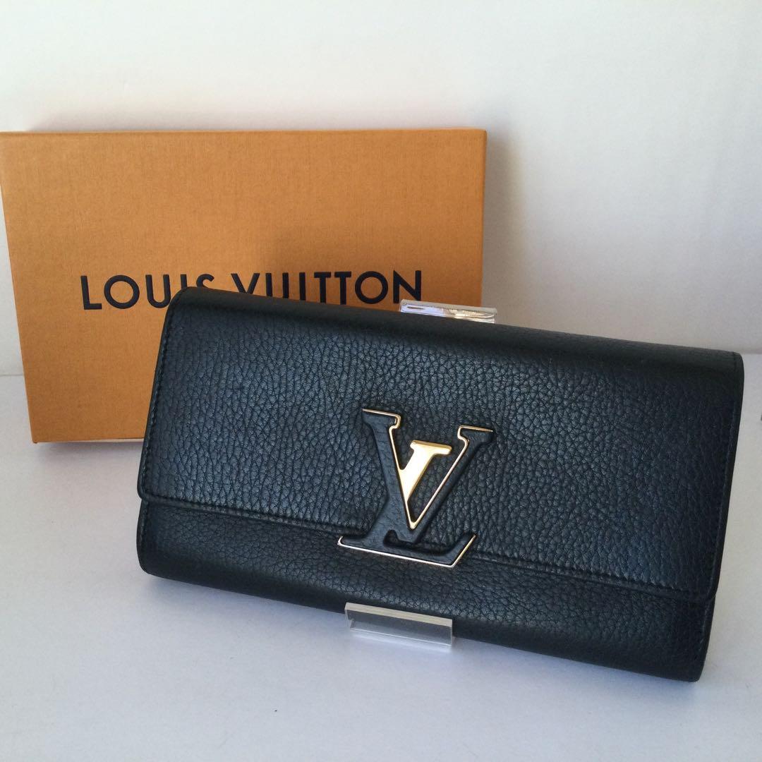 美品★ルイヴィトン　カプシーヌ　長財布　ブラック　ロングウォレット　正規品