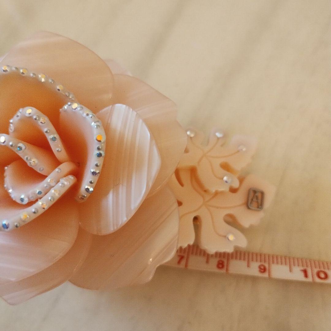 kaokao アレクサンドルドゥパリ 薔薇バレッタ＆高級レッキス薔薇ファー