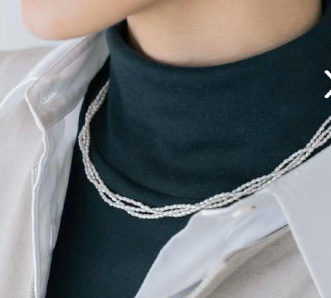 Natully / 淡水パール / 三編みネックレス　北欧、暮らしの道具店