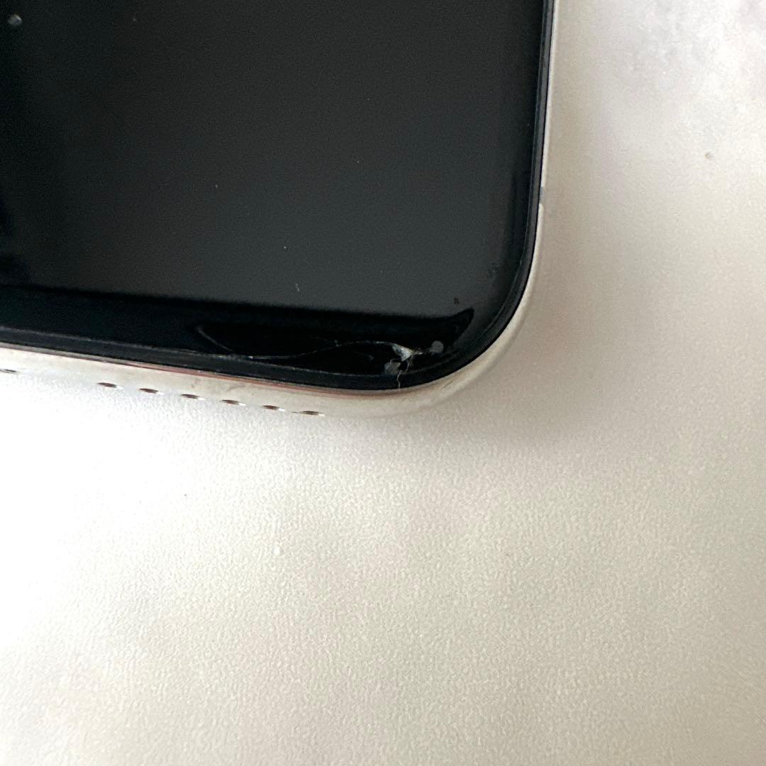 iPhone X 256gb SIMフリー　シルバー　ヒビあり