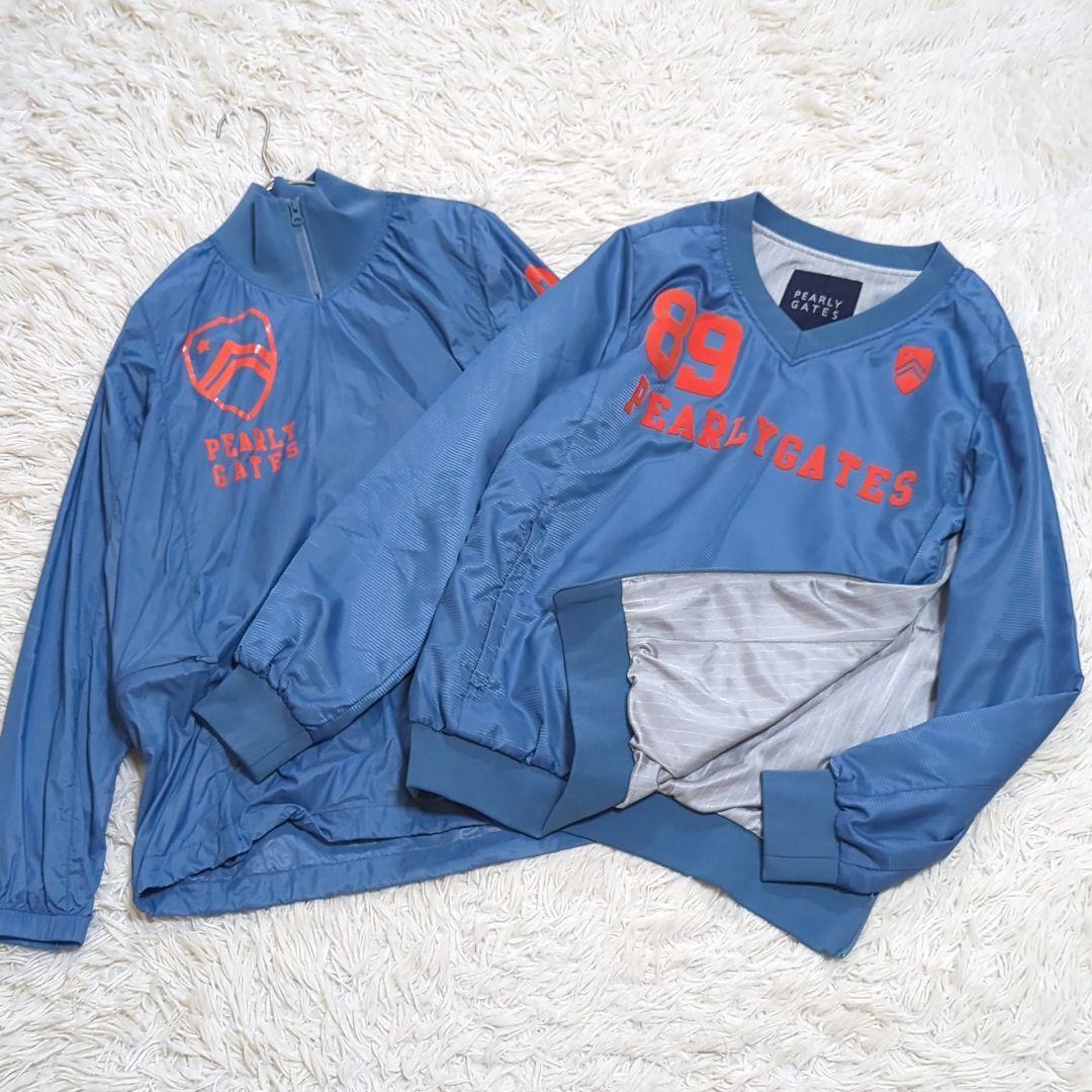 美品 パーリーゲイツ ツインスニード 蓄熱 ジャケット セットアップ 水色