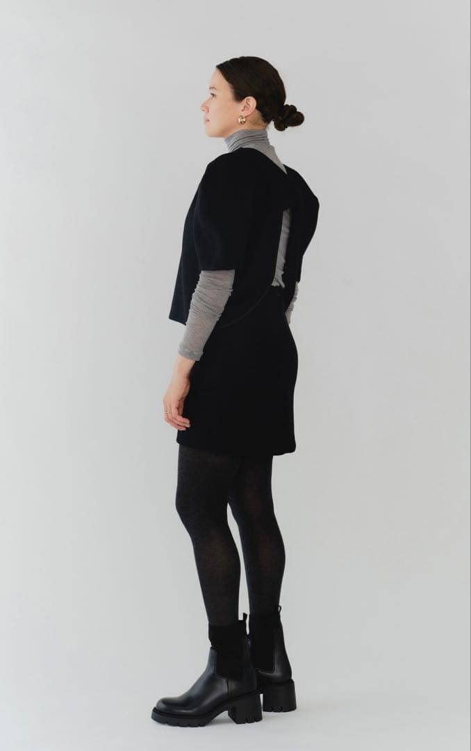 たーこちゃんyori ポケットウールミニスカート(black 36サイズ)