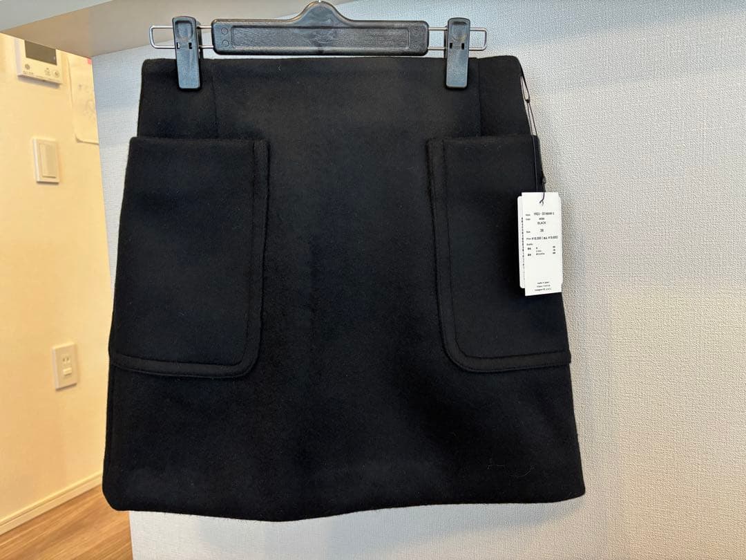 たーこちゃんyori ポケットウールミニスカート(black 36サイズ)