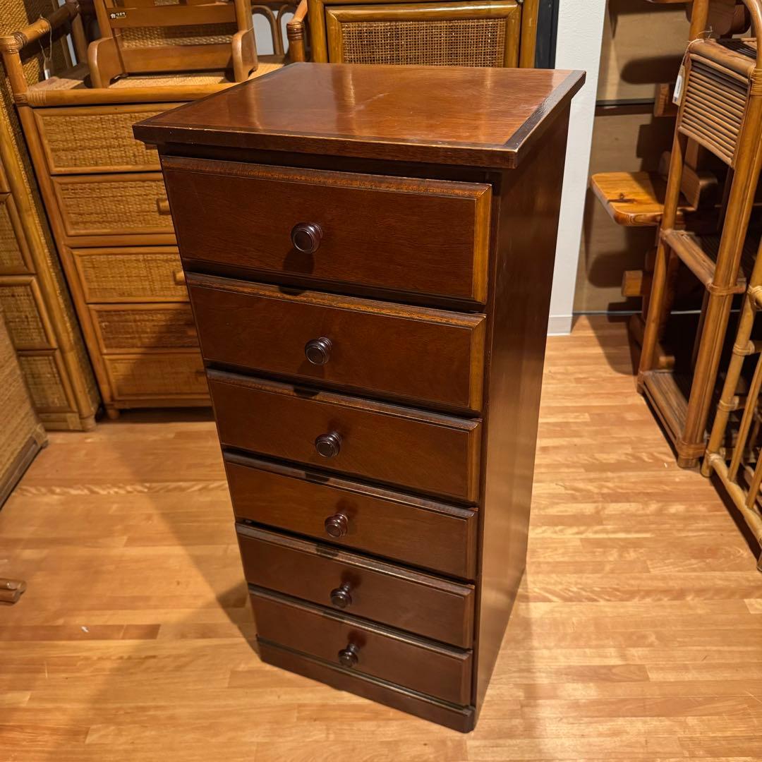 起立木工 6段チェスト サイドチェスト ヴィンテージ家具