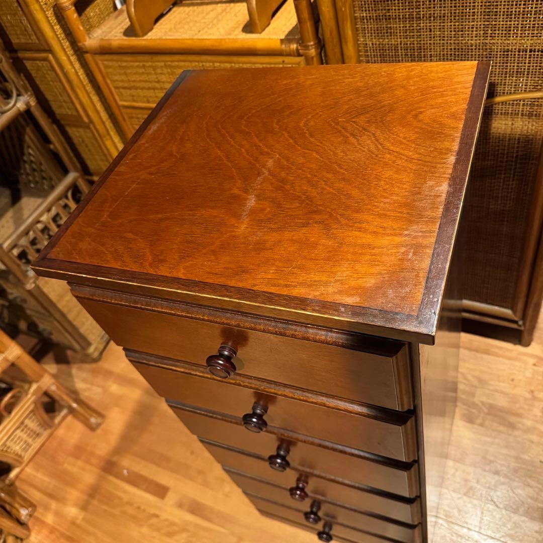 起立木工 6段チェスト サイドチェスト ヴィンテージ家具