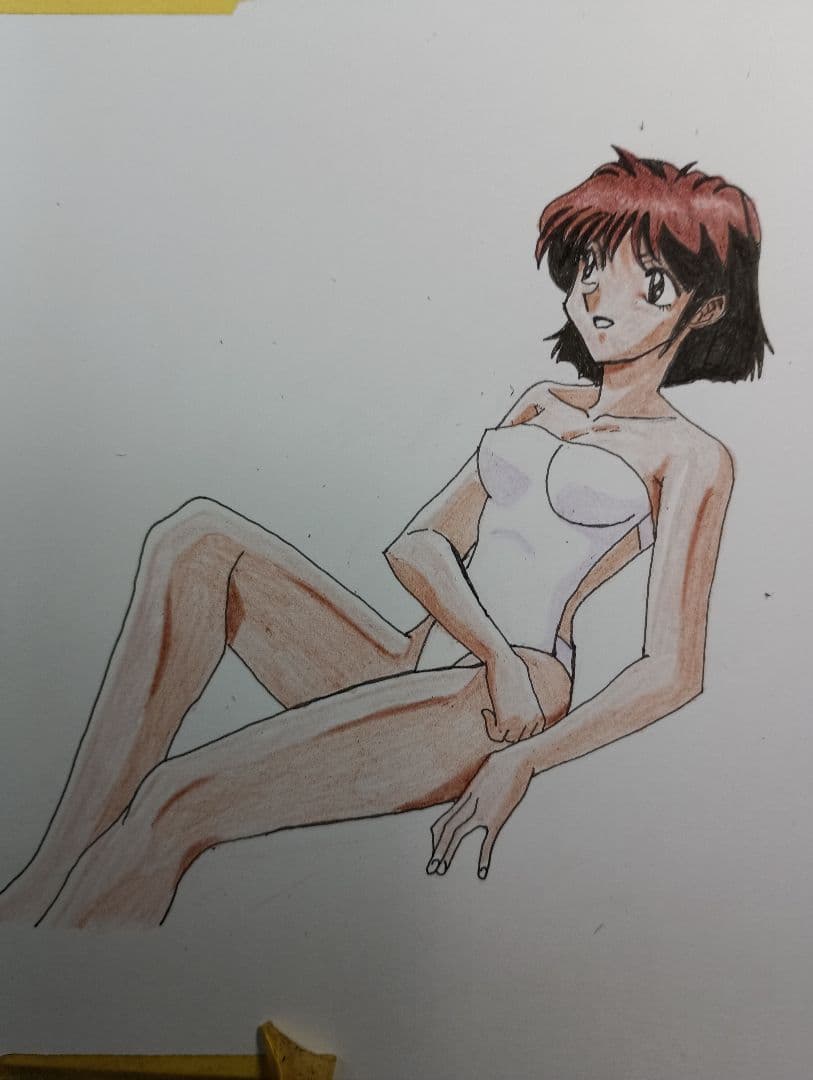 アニメスタイル女性キャラクター絵画