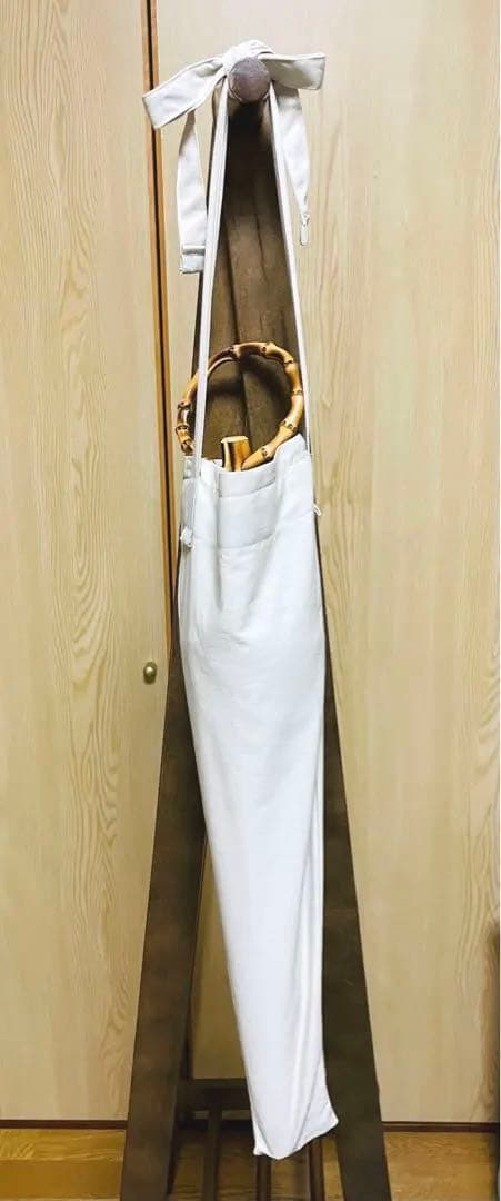 【大森商店】日傘 フリンジ大40cm 白(傘袋付き）