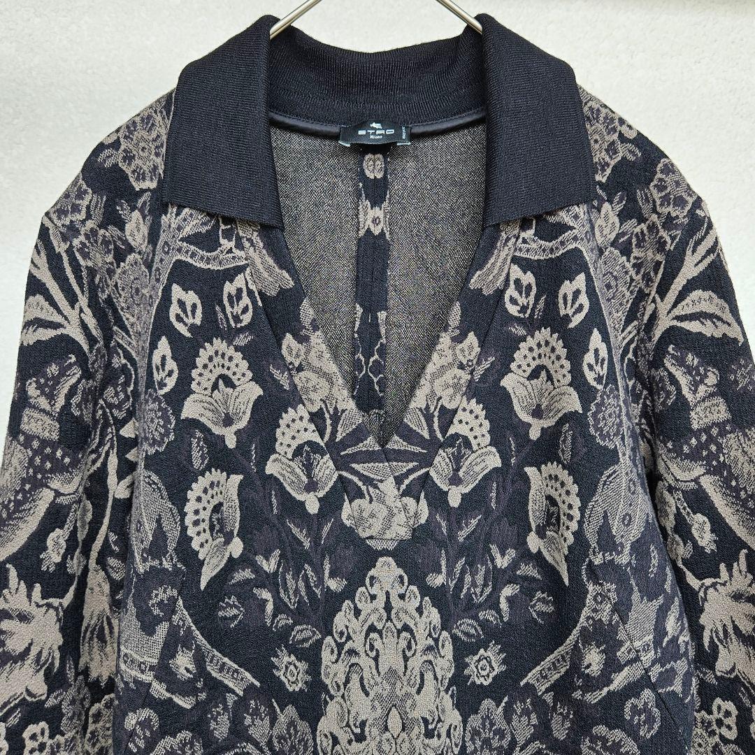 ETRO カリプソ ジャージードレス 黒 22-23秋冬 38 ワンピース