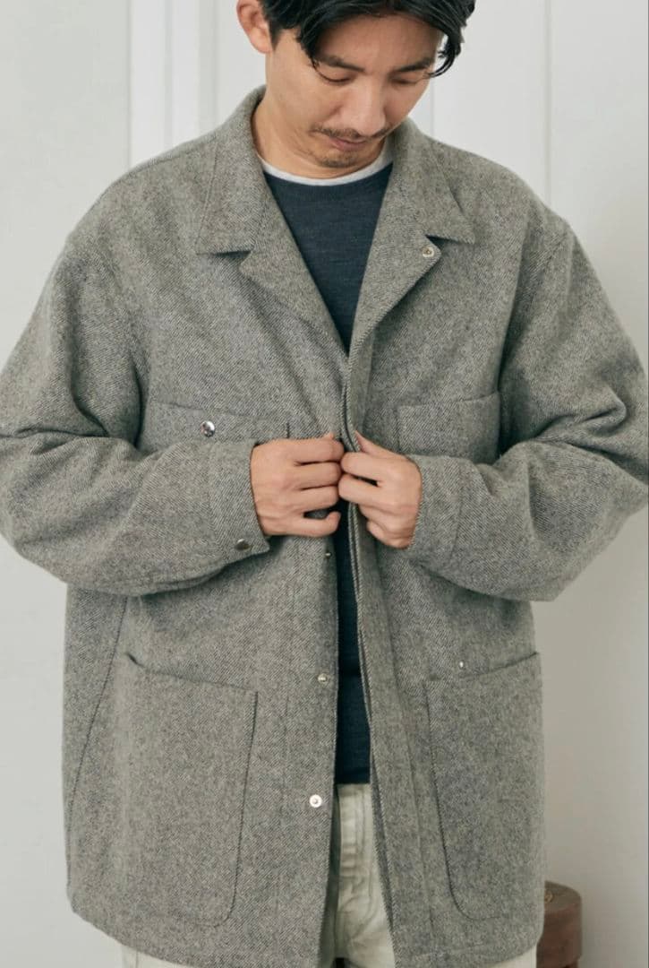 HEUGN ユーゲン Ellen フランネルカバーオールジャケット