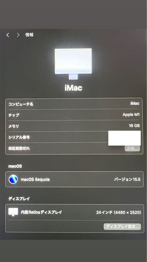 【15万→12万値下げ】M1 24inc 2021 16G1TB SSD