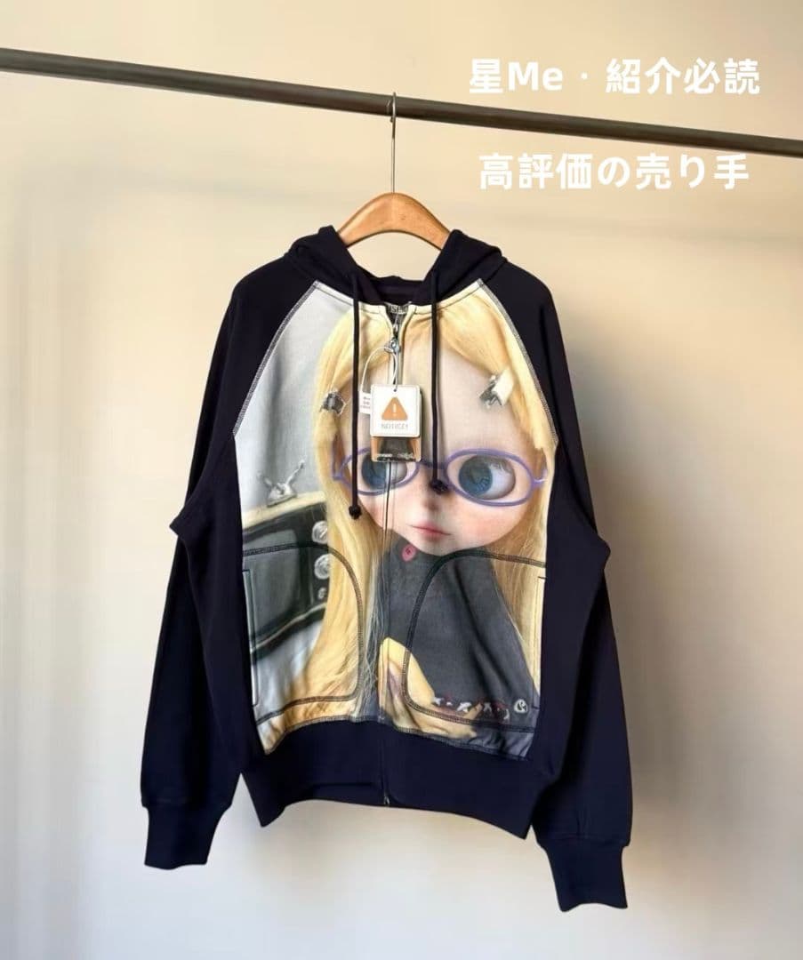 COYSEO Blytheキャラクターパーカー こんいろ