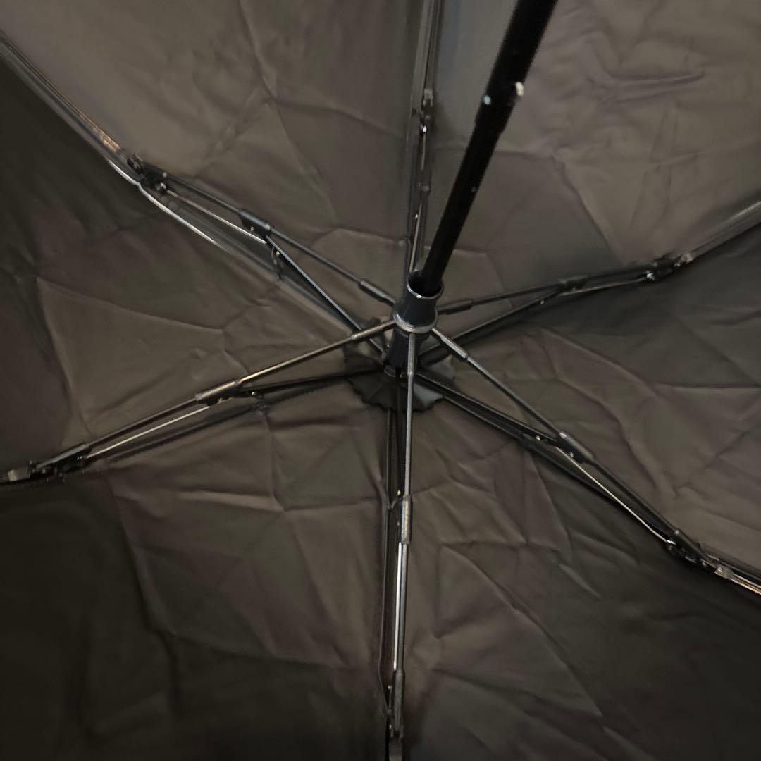 折りたたみ日傘３段折 ストライプ(青＆白)