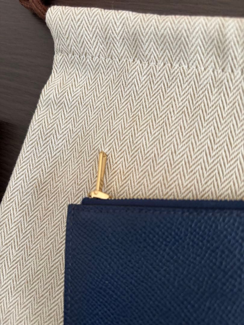 エルメス　バッグ　財布　ウォレット　コンスタンス　スリム　ネイビー